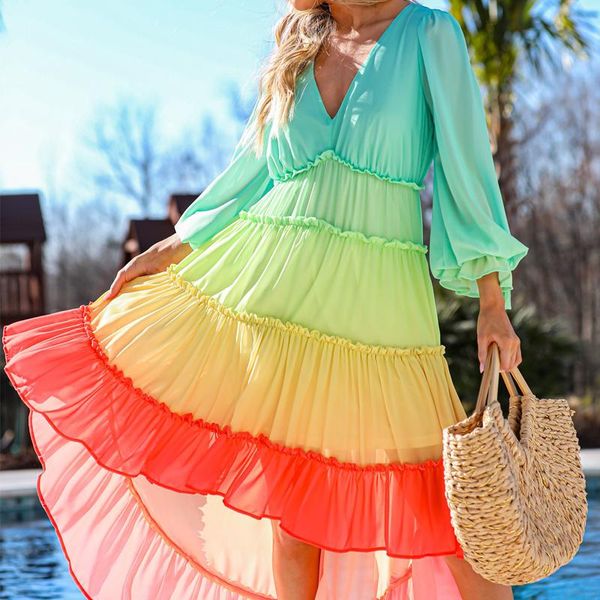 casual dresses long sleeved dress women v-neck rainbow color tail wagging beach 2021 spring fashion bandage sleeve irregular, Black;gray
casual dresses long sleeved dress women v-neck rainbow color tail wagging beach 2021 spring fashion bandage sleeve irregular, Black;gray