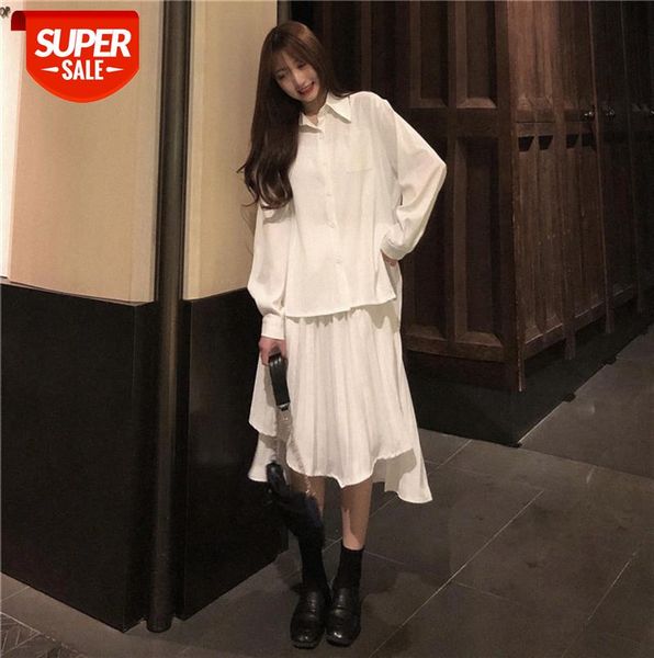 korean style temperament fashion set women lazy shirt pleated skirt two-piece suit #tl1h, Black
korean style temperament fashion set women lazy shirt pleated skirt two-piece suit #tl1h, Black