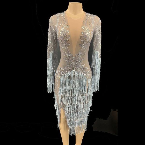 casual dresses women rhinestones fringe dress prom evening performance singer dancer see through mesh birthday tassel costume, Black;gray
casual dresses women rhinestones fringe dress prom evening performance singer dancer see through mesh birthday tassel costume, Black;gray