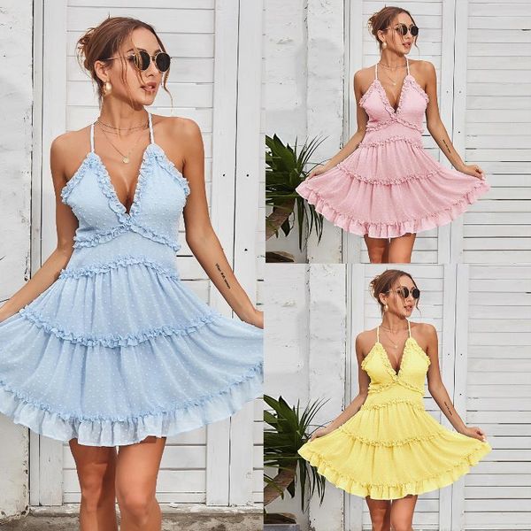 casual dresses cross back high waist cake skirt sling frill dress 2021 summer ruffle v-neck beautiful leg, Black;gray
casual dresses cross back high waist cake skirt sling frill dress 2021 summer ruffle v-neck beautiful leg, Black;gray