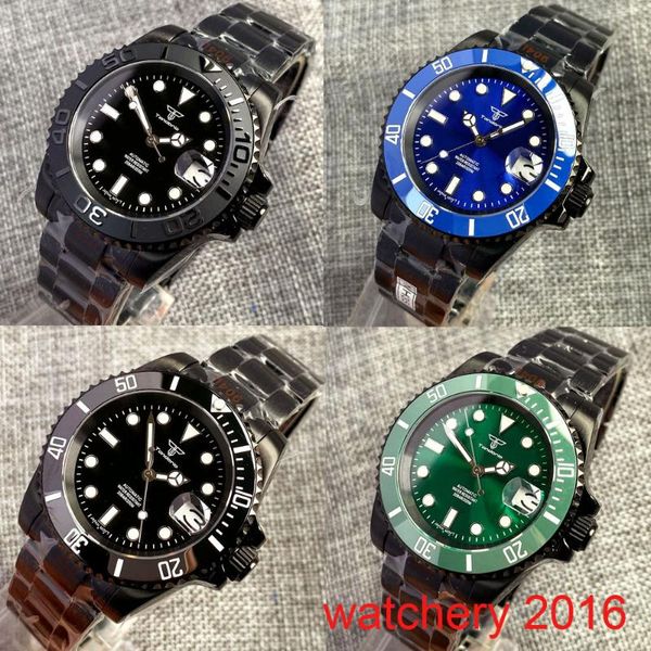 wristwatches 40mm tandorio green dial waterproof sapphire glass pvd luminous ceramic bezel nh35 mechanical automatic movement men diver watc, Slivery;brown
wristwatches 40mm tandorio green dial waterproof sapphire glass pvd luminous ceramic bezel nh35 mechanical automatic movement men diver watc, Slivery;brown