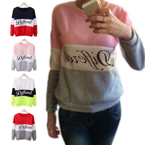women's hoodies & sweatshirts autumn spring women patchwork sweatshirt fleece tracksuits long sleeve o-neck pullover sci88, Black
women's hoodies & sweatshirts autumn spring women patchwork sweatshirt fleece tracksuits long sleeve o-neck pullover sci88, Black