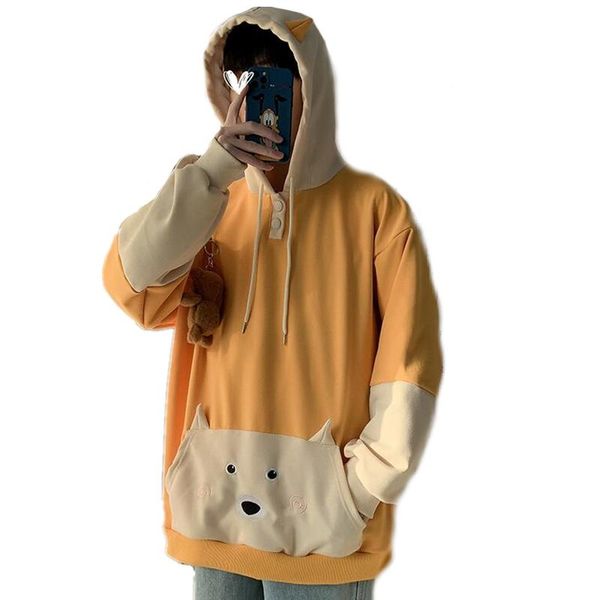 men's hoodies & sweatshirts 2021 autumn winter animal embroidery men thicken casual streetwear devil horn hooded teenagers cute outwear, Black
men's hoodies & sweatshirts 2021 autumn winter animal embroidery men thicken casual streetwear devil horn hooded teenagers cute outwear, Black