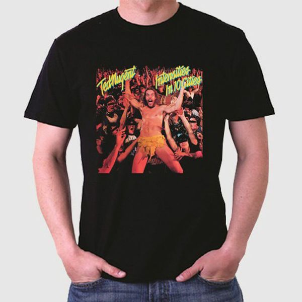 New Ted Nugent Intencities in 10 Cities Men's Black T-Shirt Size S to 3XL, White;black
New Ted Nugent Intencities in 10 Cities Men's Black T-Shirt Size S to 3XL, White;black