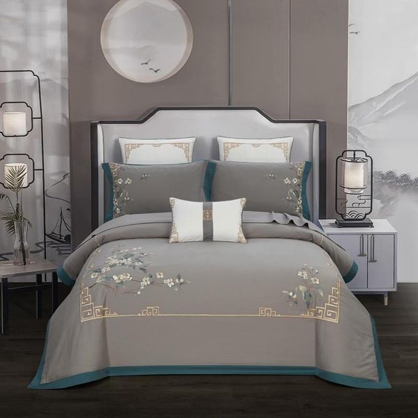 bedding sets chinoiserie vintage chic embroidery duvet cover grey long staple cotton 4pcs set king size bed sheet quilt
bedding sets chinoiserie vintage chic embroidery duvet cover grey long staple cotton 4pcs set king size bed sheet quilt
