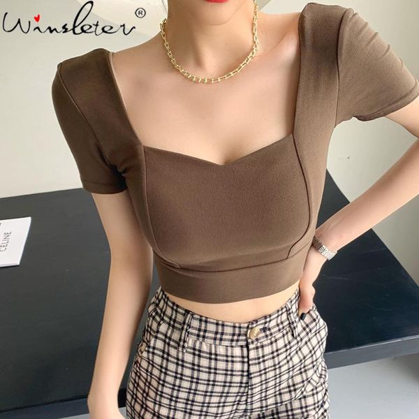 women's t-shirt summer european style solid short fashion aquare neck cotton women bottoming shirt slim tees 2021 t14809a, White
women's t-shirt summer european style solid short fashion aquare neck cotton women bottoming shirt slim tees 2021 t14809a, White