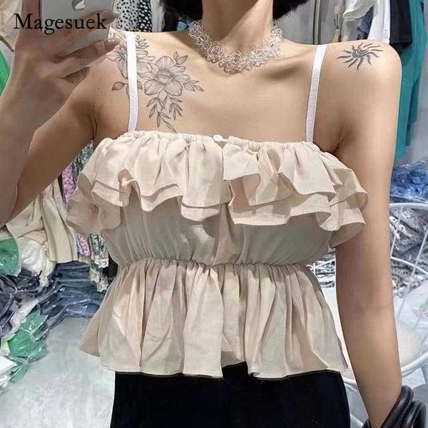 women's blouses & shirts 2021 summer sleeveless women sweet ruffled solid cotton shirt for casual green short blusa 15588, White
women's blouses & shirts 2021 summer sleeveless women sweet ruffled solid cotton shirt for casual green short blusa 15588, White