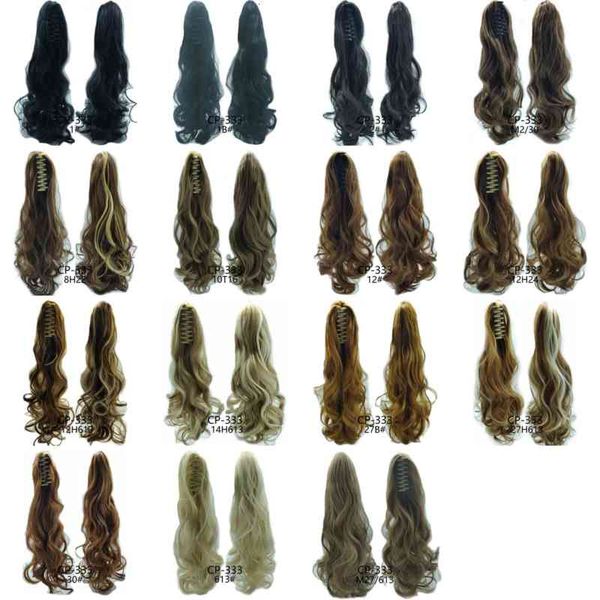 tiger hair long curly wig big wave claw clip horsetail 55cm, Black;brown
tiger hair long curly wig big wave claw clip horsetail 55cm, Black;brown