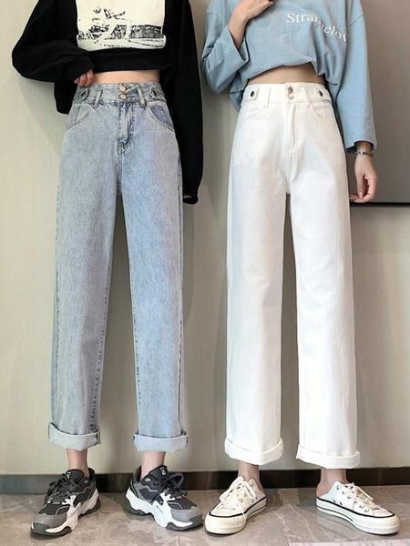 spring 2021 wide leg pants loose high waist slimming straight light blue jeans trousers vintage women's clothing
spring 2021 wide leg pants loose high waist slimming straight light blue jeans trousers vintage women's clothing