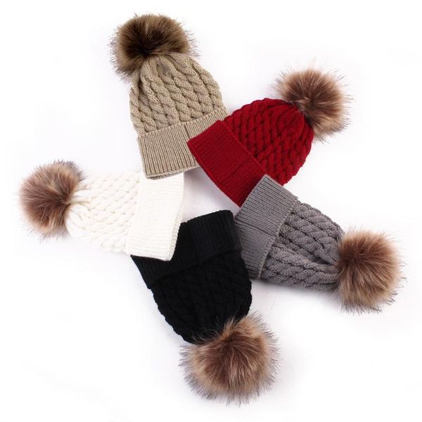 caps & hats winter warm solid color children hat comfort cute knitting wool for baby with plush ball born accessories#y3, Yellow
caps & hats winter warm solid color children hat comfort cute knitting wool for baby with plush ball born accessories#y3, Yellow
