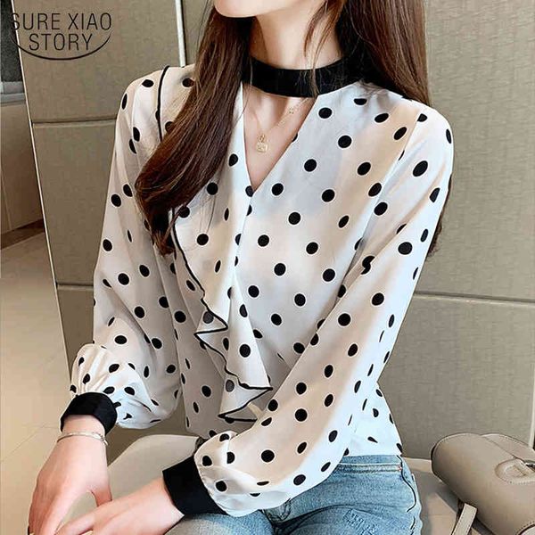 autumn womens and blouses fashion hollow ruffles long sleeve shirts polka dot print chiffon 10700 210508, White
autumn womens and blouses fashion hollow ruffles long sleeve shirts polka dot print chiffon 10700 210508, White