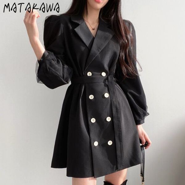 matakawa chic retro notched coats double-breasted woman jacket lace up mesh stitching design long-sleeved blazer korean 210513, White;black
matakawa chic retro notched coats double-breasted woman jacket lace up mesh stitching design long-sleeved blazer korean 210513, White;black