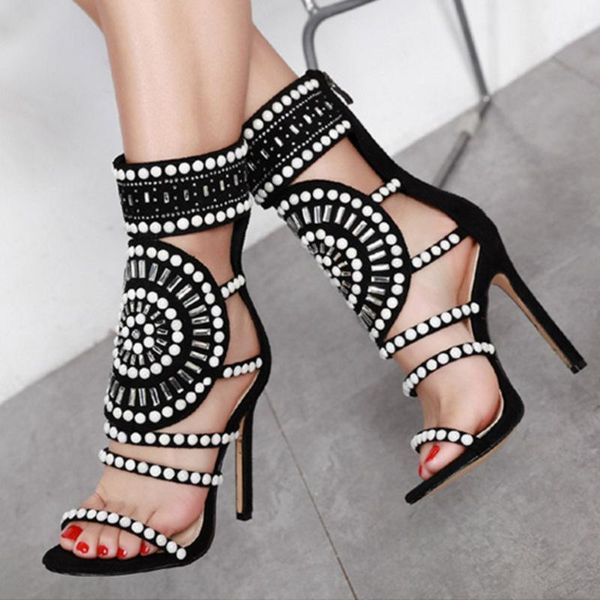 dress shoes summer women sandals flock pearl zip thin heels .5cm high pumps lady sandal woman, Black
dress shoes summer women sandals flock pearl zip thin heels .5cm high pumps lady sandal woman, Black