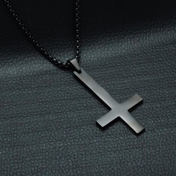 pendant necklaces fashion stainless steel inverted cross necklace lucifer satan punk jewelry chain for men women anti-christian gift, Silver
pendant necklaces fashion stainless steel inverted cross necklace lucifer satan punk jewelry chain for men women anti-christian gift, Silver