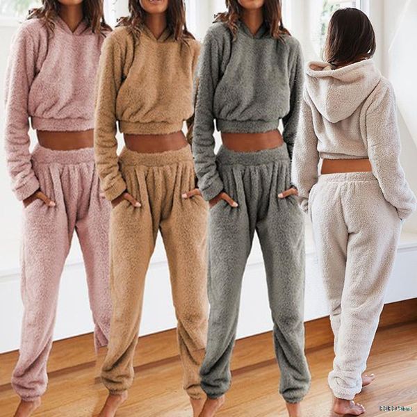 women's two piece pants women plush hooded sweater set fleece cropped long sleeve hoodies pant sets female 2021 autumn lady casual home, White
women's two piece pants women plush hooded sweater set fleece cropped long sleeve hoodies pant sets female 2021 autumn lady casual home, White