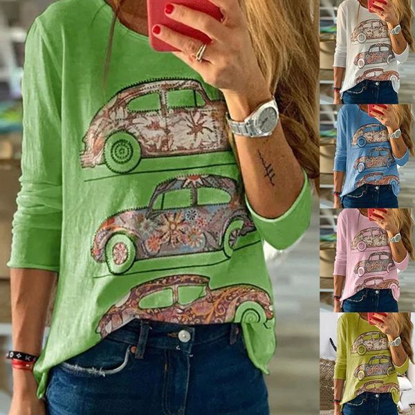 women's blouses & shirts for women fashion 2021 o-neck car print pullover blouse long sleeve shirt blusas mujer de moda @47, White
women's blouses & shirts for women fashion 2021 o-neck car print pullover blouse long sleeve shirt blusas mujer de moda @47, White