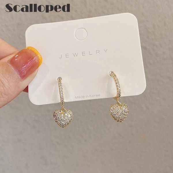 dangle & chandelier scalloped luxurious sparkling zircon love heart earrings 2021 promotion fashion statement women jewelry xe138, Silver
dangle & chandelier scalloped luxurious sparkling zircon love heart earrings 2021 promotion fashion statement women jewelry xe138, Silver