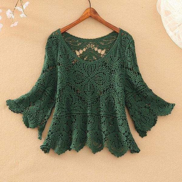 women's sweaters small coat female crochet hollow five-point sleeve sweater o neck knitted pullover uedv, White;black
women's sweaters small coat female crochet hollow five-point sleeve sweater o neck knitted pullover uedv, White;black
