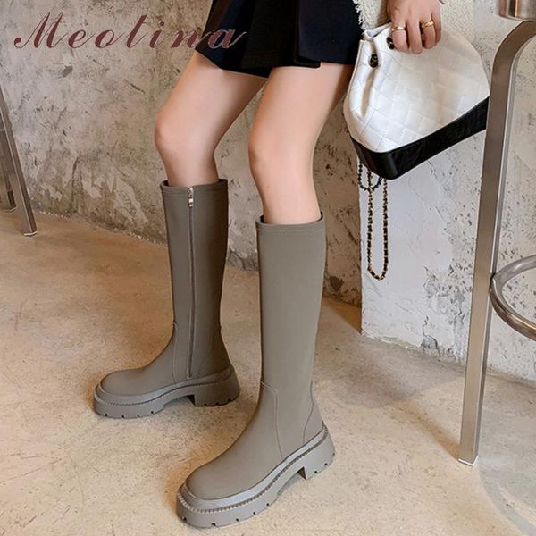 boots meotina women genuine leather riding thick high heel round toe ladies zipper knee autumn winter green, Black
boots meotina women genuine leather riding thick high heel round toe ladies zipper knee autumn winter green, Black