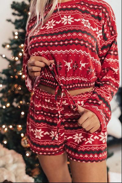 fashion autumn winter 2 womens tracksuits pcs casual homewear pajamas sets cute christmas pattern long sleeve pullover elastic shorts, Gray
fashion autumn winter 2 womens tracksuits pcs casual homewear pajamas sets cute christmas pattern long sleeve pullover elastic shorts, Gray