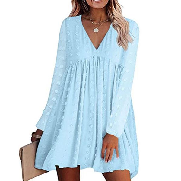 casual dresses women's dress fashion high waist solid color v-neck jacquards long sleeve loose mini elegant party, Black;gray
casual dresses women's dress fashion high waist solid color v-neck jacquards long sleeve loose mini elegant party, Black;gray