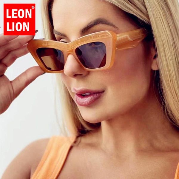 LeonLion Brand Sunglasses Fashion Trends 2021 Oversized Women Big Frame Luxury Designer Orange Glasses Square Shades, White;black
LeonLion Brand Sunglasses Fashion Trends 2021 Oversized Women Big Frame Luxury Designer Orange Glasses Square Shades, White;black