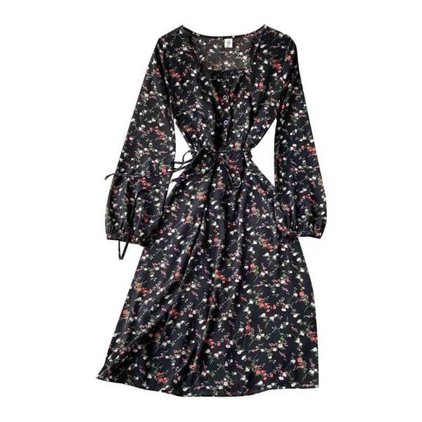 spring summer dress french girl fairy square collar lantern sleeve chiffon floral print lacing waist ml746 210506, Black;gray
spring summer dress french girl fairy square collar lantern sleeve chiffon floral print lacing waist ml746 210506, Black;gray