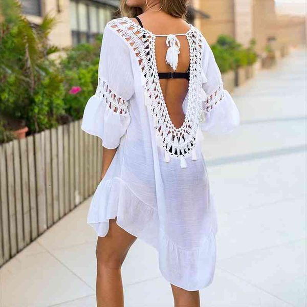 summer crochet bikini cover up swimsuit beach dress women bathing suit beachwear tunic shirt, White;black
summer crochet bikini cover up swimsuit beach dress women bathing suit beachwear tunic shirt, White;black