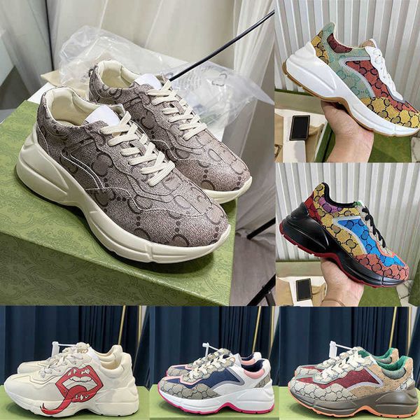 rhyton designer shoes beige men trainers vintage luxury chaussures ladies shoe fashion sneakers wave mouth sneaker size 35-46, Black
rhyton designer shoes beige men trainers vintage luxury chaussures ladies shoe fashion sneakers wave mouth sneaker size 35-46, Black