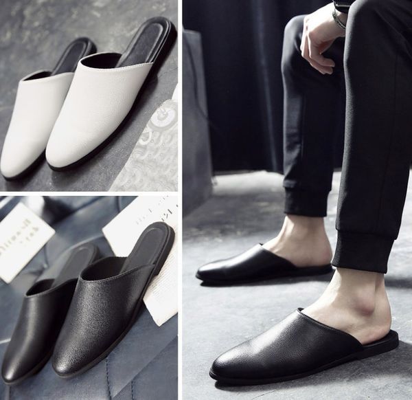 fashion casual men shoe flats summer slides outside sandals beach work slippers soft leather flip flop shoes designer, Black
fashion casual men shoe flats summer slides outside sandals beach work slippers soft leather flip flop shoes designer, Black