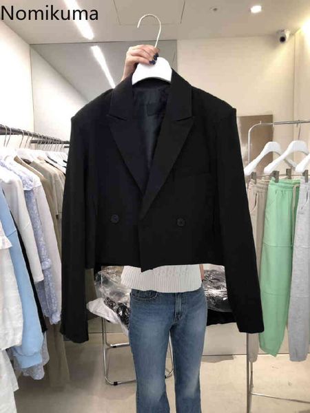 nomikuma korean spring new women blazers causal notched collar long sleeve suit coat double breasted blazer jacket 6f502 210427, White;black
nomikuma korean spring new women blazers causal notched collar long sleeve suit coat double breasted blazer jacket 6f502 210427, White;black