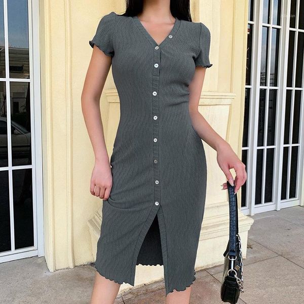 casual dresses autumn unique design long sleeve dress, knitted v-neck single breasted open back female slim, Black;gray
casual dresses autumn unique design long sleeve dress, knitted v-neck single breasted open back female slim, Black;gray