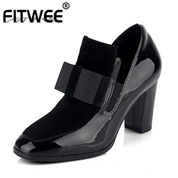dress shoes fitwee women high heels real leather pumps bowknot fashion spring autumn footwear size 33-43, Black
dress shoes fitwee women high heels real leather pumps bowknot fashion spring autumn footwear size 33-43, Black