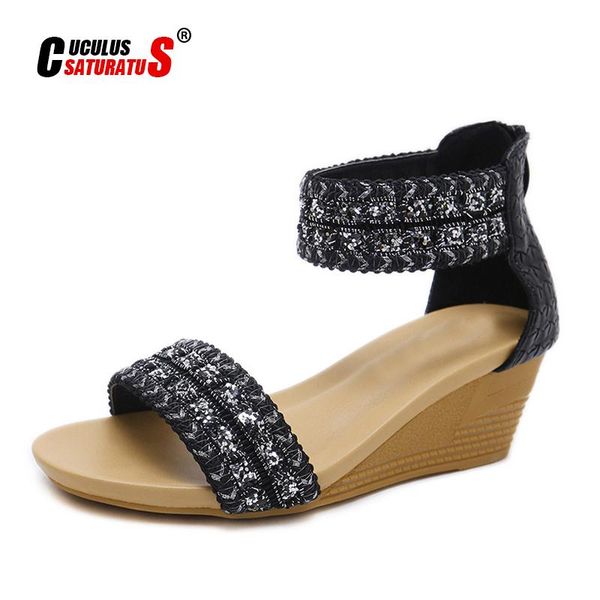 dress shoes cuculus 2021 women wedge sandals summer slippers slides platform wedges vintage high heel c2022, Black
dress shoes cuculus 2021 women wedge sandals summer slippers slides platform wedges vintage high heel c2022, Black