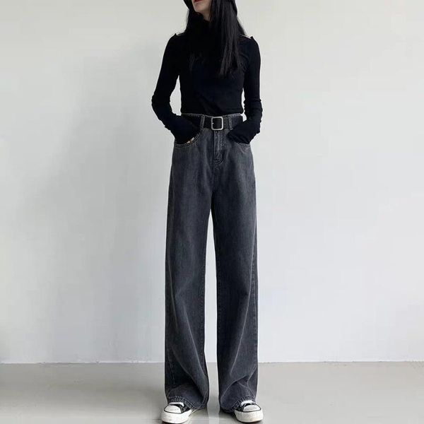 women's jeans woman pants 2021 smoky gray high waist autumn clothing baggy straight trousers pantalones vaqueros mujer, Blue
women's jeans woman pants 2021 smoky gray high waist autumn clothing baggy straight trousers pantalones vaqueros mujer, Blue