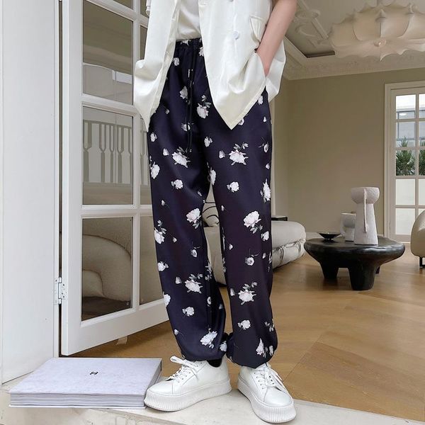 men's pants fashionable rose flower print floral leggings casual small leg lantern narrow fashion, Black
men's pants fashionable rose flower print floral leggings casual small leg lantern narrow fashion, Black
