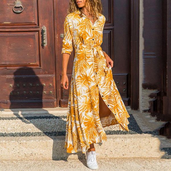 casual dresses autumn winter long floral print dress robe women's sleeve printed button bandage waist vestidos, Black;gray
casual dresses autumn winter long floral print dress robe women's sleeve printed button bandage waist vestidos, Black;gray