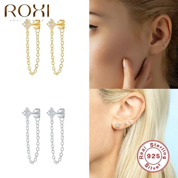 simple tassels stud earring for woman girl 925 sterling silver gold ear line chain piercing earrings cz puncture pendientes, Golden;silver
simple tassels stud earring for woman girl 925 sterling silver gold ear line chain piercing earrings cz puncture pendientes, Golden;silver