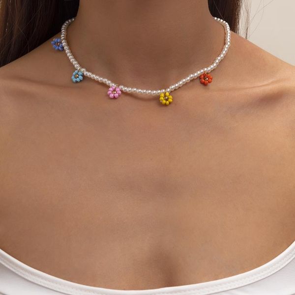 chains fashion ccb beaded small daisy single layer necklace ins simple rice bead imitation pearl jewelry, Silver
chains fashion ccb beaded small daisy single layer necklace ins simple rice bead imitation pearl jewelry, Silver