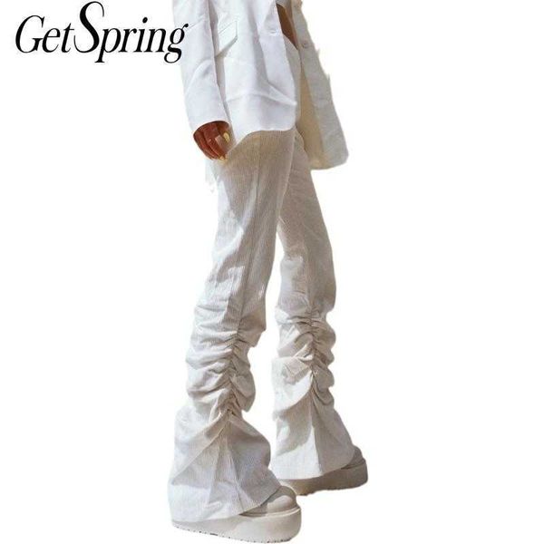 getspring women pant irregular corduroy flare pants high waist vintage casual wide leg long trousers 210601, Black;white
getspring women pant irregular corduroy flare pants high waist vintage casual wide leg long trousers 210601, Black;white