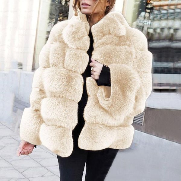 women's fur & faux women casual jacket plus size short coat warm furry long sleeve outerwear autumn winter loose overcoat outwear, Black
women's fur & faux women casual jacket plus size short coat warm furry long sleeve outerwear autumn winter loose overcoat outwear, Black