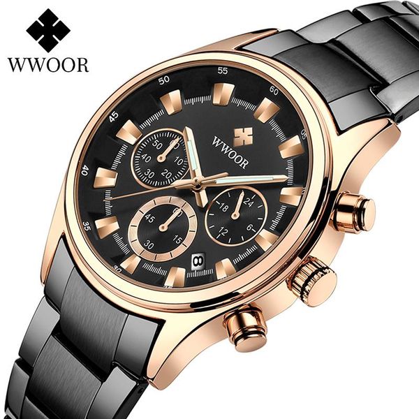 wristwatches wwoor men sport chronograph watch fashion black full steel waterproof wrist watches mens multifunction quartz clock montre homm, Slivery;brown
wristwatches wwoor men sport chronograph watch fashion black full steel waterproof wrist watches mens multifunction quartz clock montre homm, Slivery;brown