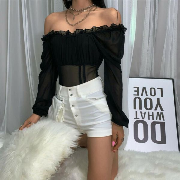 women's jumpsuits & rompers fashion casual women ruffle off shoulder long sleeve party short shirt romper jumpsuit stretch bodysuit leo, Black;white
women's jumpsuits & rompers fashion casual women ruffle off shoulder long sleeve party short shirt romper jumpsuit stretch bodysuit leo, Black;white