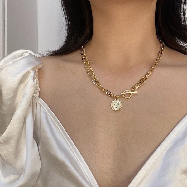chains fashion simple punk multi layer coin pendant choker necklaces for women vintage trendy femme gold color chain necklace jewellery, Silver
chains fashion simple punk multi layer coin pendant choker necklaces for women vintage trendy femme gold color chain necklace jewellery, Silver