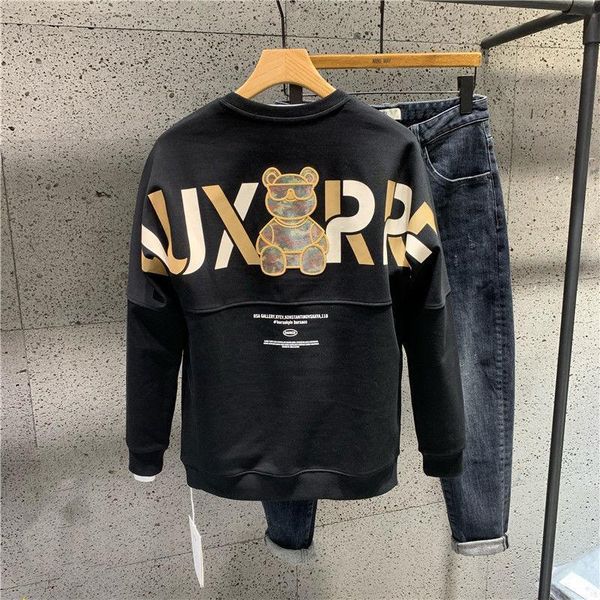 men's hoodies & sweatshirts autumn hoodie pure cotton embroidered o-neck casual fashion pullover letter style hip hop hoody trend, Black
men's hoodies & sweatshirts autumn hoodie pure cotton embroidered o-neck casual fashion pullover letter style hip hop hoody trend, Black