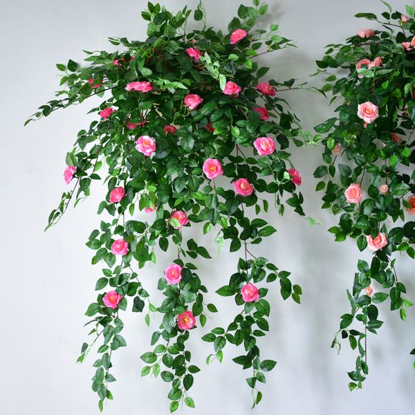 artificial flower rose flower vine fake flower rattan plastic plant home decoration flores artificiales para decoracion hogar 
artificial flower rose flower vine fake flower rattan plastic plant home decoration flores artificiales para decoracion hogar