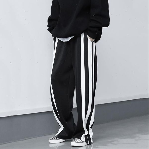 korean high elastic waist black womens capri striped contrast color trousers loose fit pants women fashion spring autumn clothing, Black;white
korean high elastic waist black womens capri striped contrast color trousers loose fit pants women fashion spring autumn clothing, Black;white