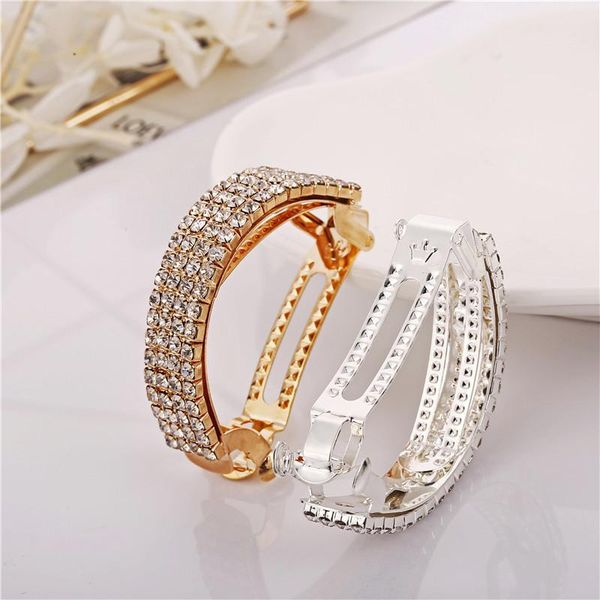 other shuangr fashion alloy barrettes shiny crystal strong spring hair clip for women tail holder accessories, Golden;white
other shuangr fashion alloy barrettes shiny crystal strong spring hair clip for women tail holder accessories, Golden;white