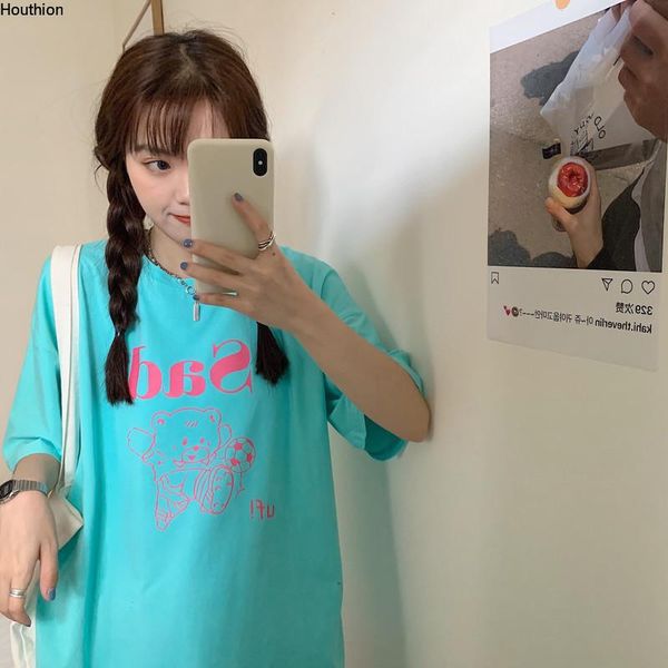 women's t-shirt houthion loose plus size fashion short sleeve t shirt leisure bear print o-neck tshirt summer, White
women's t-shirt houthion loose plus size fashion short sleeve t shirt leisure bear print o-neck tshirt summer, White