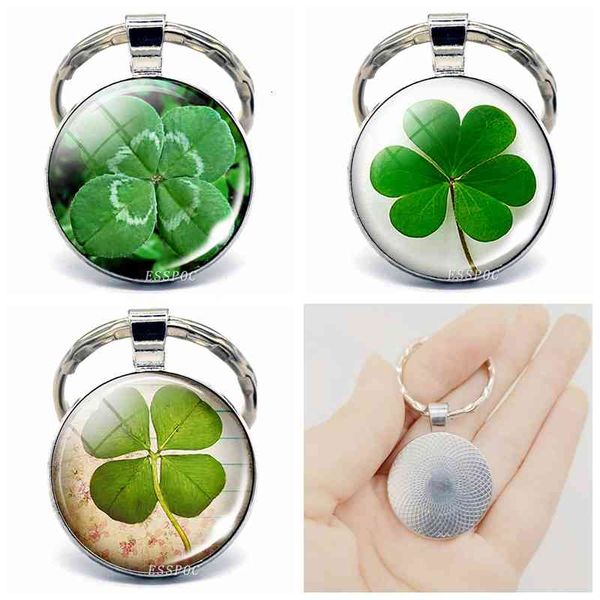 2021 new keychains four-leaf clover keychain glass cabochon metal keyring lucky jewelry gift for friends b5fa, Silver
2021 new keychains four-leaf clover keychain glass cabochon metal keyring lucky jewelry gift for friends b5fa, Silver